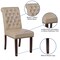 Merrick Lane Falmouth Upholstered Parsons Chair with Nailhead Trim